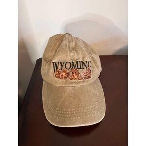 Brown Wyoming Bear Dad Hat